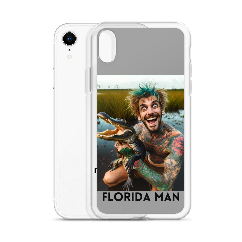 Florida Man Holding Gator Case for iPhone®