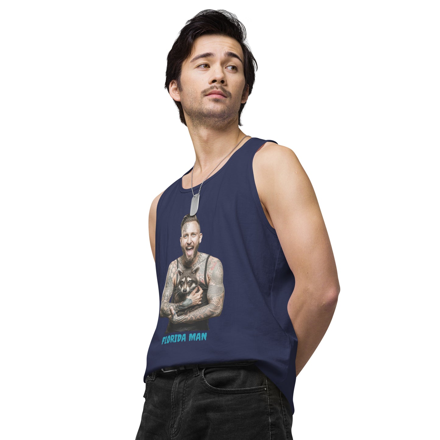 Florida Man Holding Raccoon Men's Tank Top