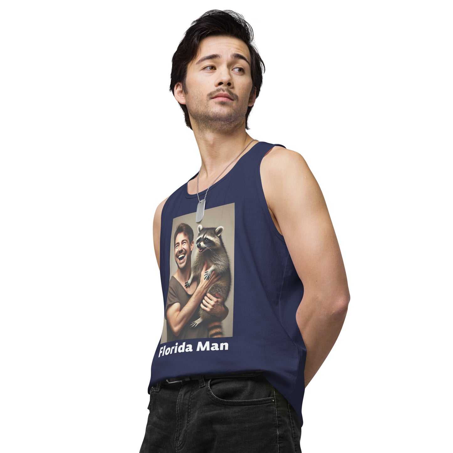 Florida Man Holding Raccoon 2 Men's Tank Top