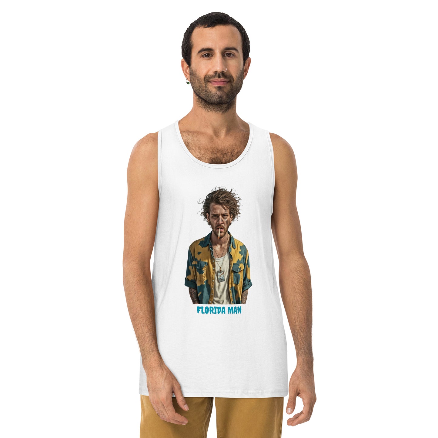 Florida Man Smoking Men's Tank Top