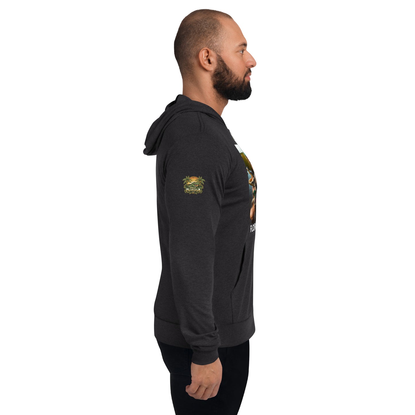 Florida Man Holding Gator Unisex Zip Hoodie