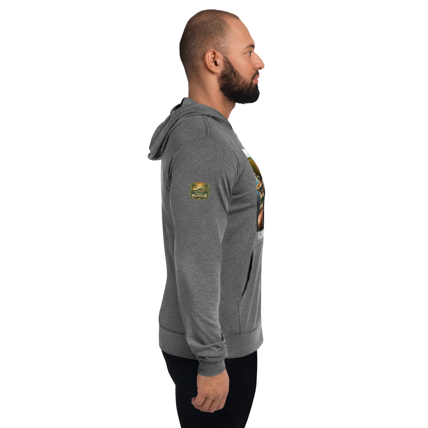 Florida Man Holding Gator Unisex Zip Hoodie