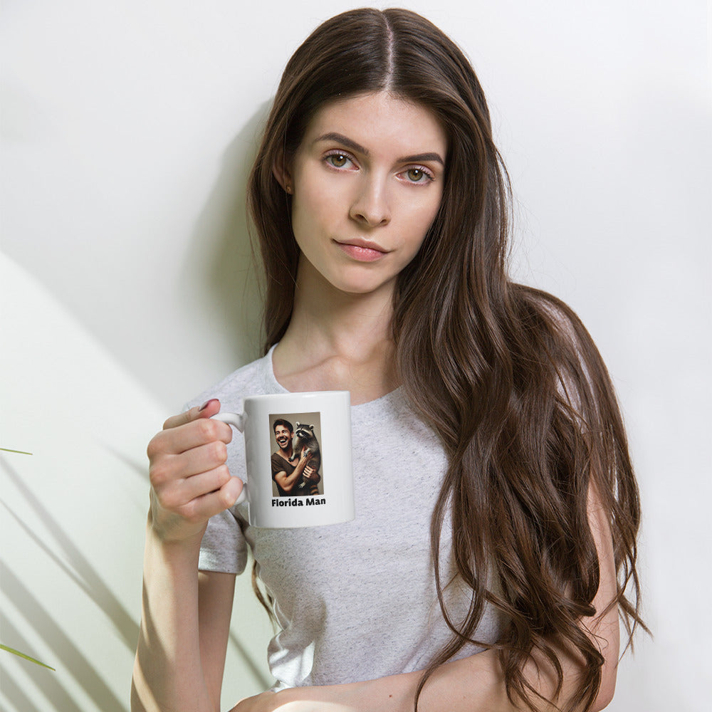 Florida Man Holding Raccoon 2 Mug