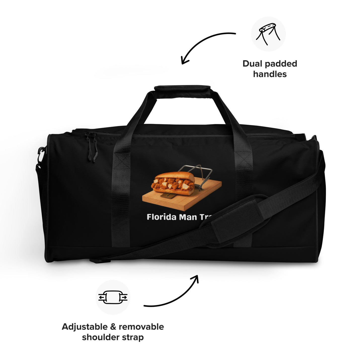 Florida Man Trap (Chicken Tender Sub) Duffle Bag