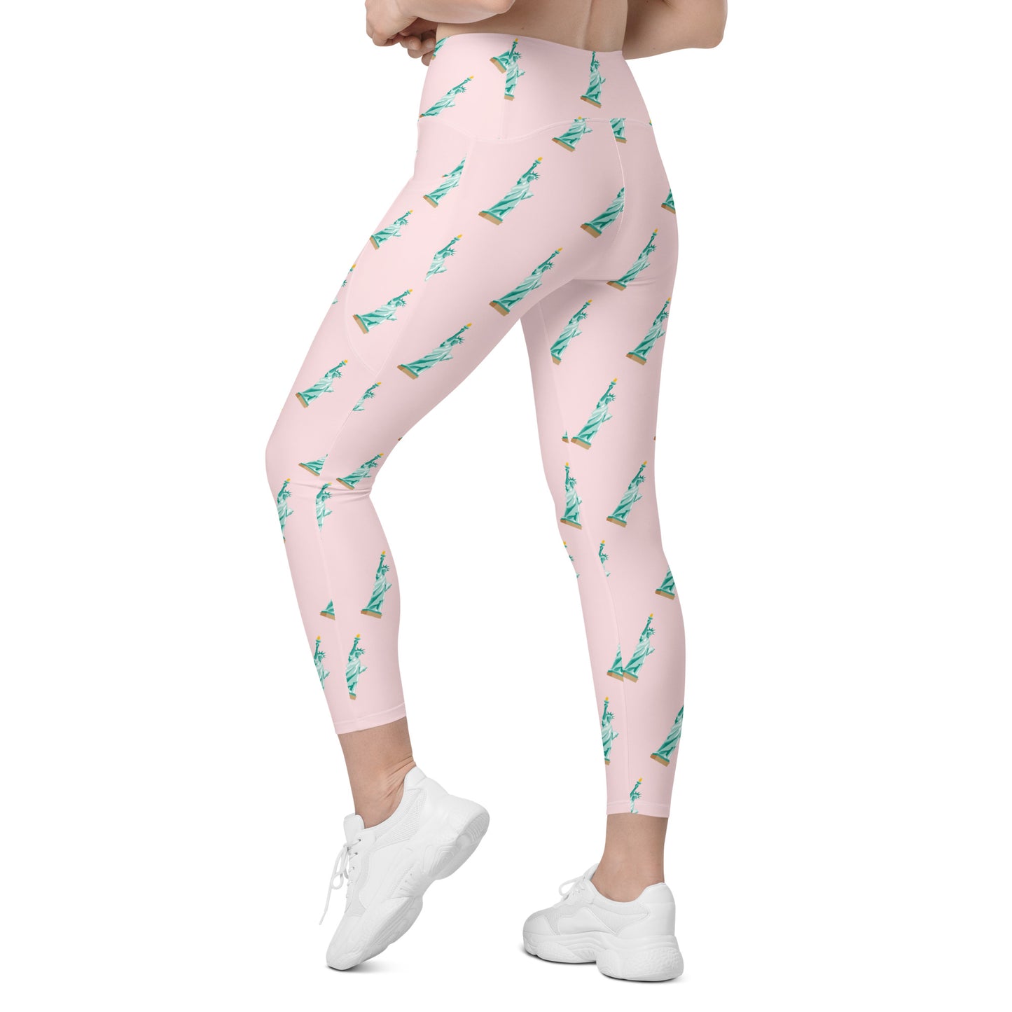 Lady Liberty Crossover Leggings with Pockets