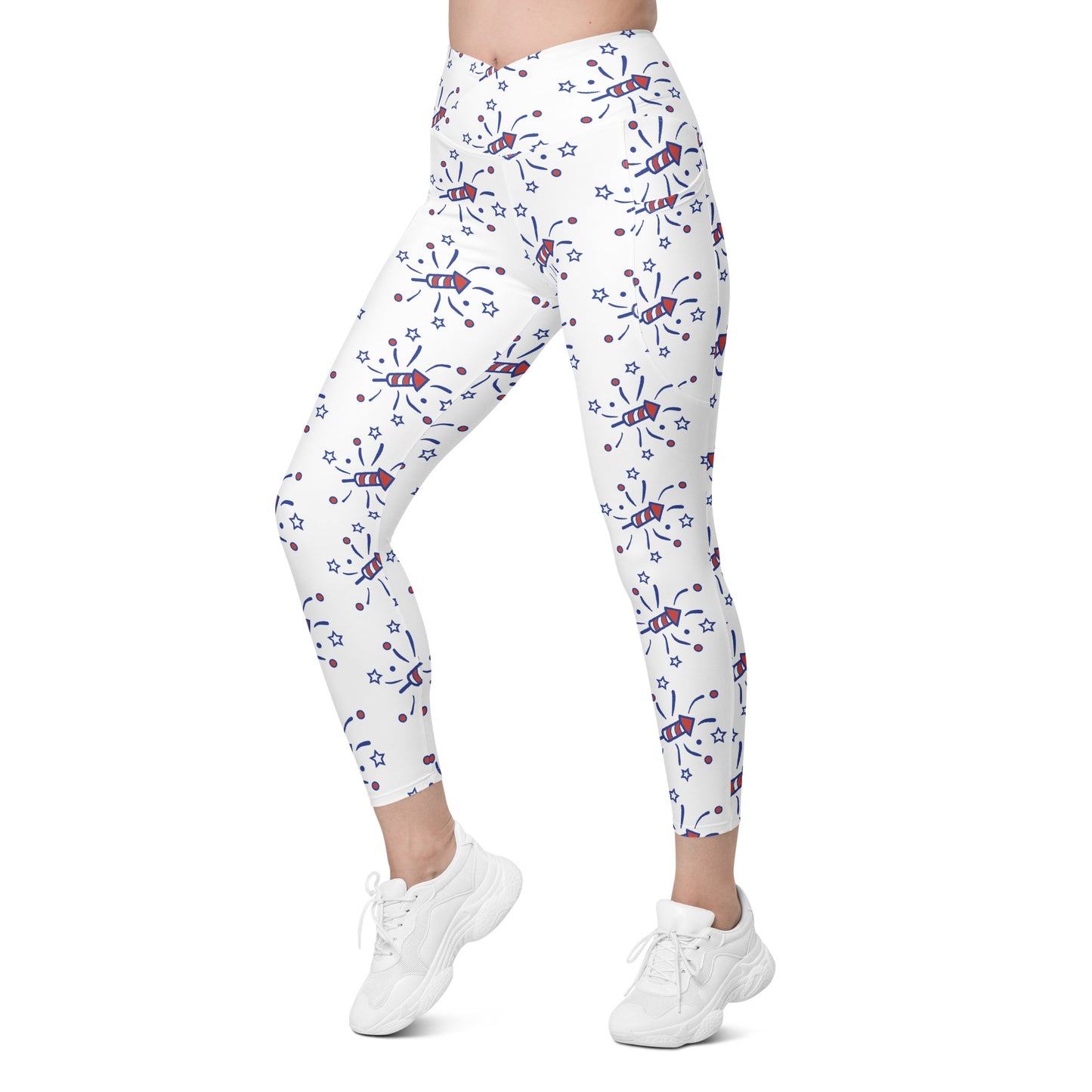 Firecracker Crossover Leggings with Pockets