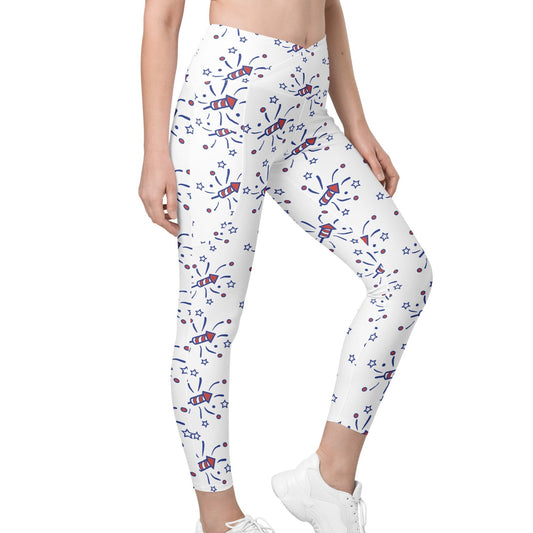 Firecracker Crossover Leggings with Pockets