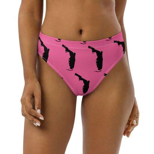 Florida Recycled High-Waist Bikini Bottom - Pink