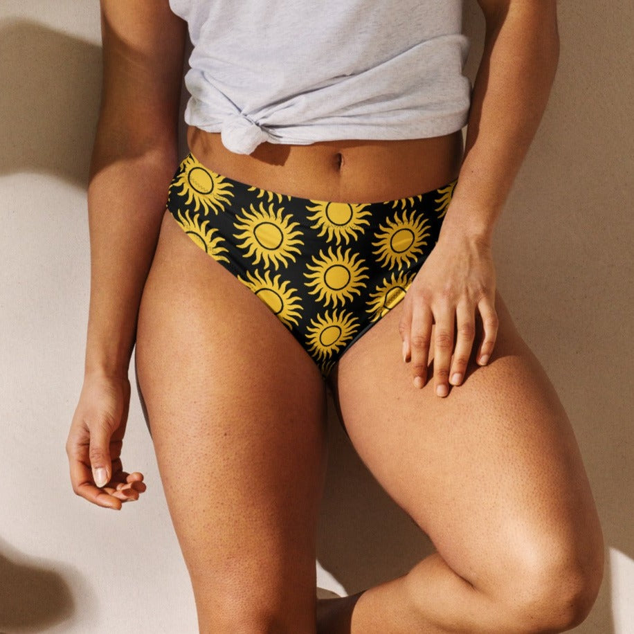 Sunburst High-Waisted Bikini Bottom