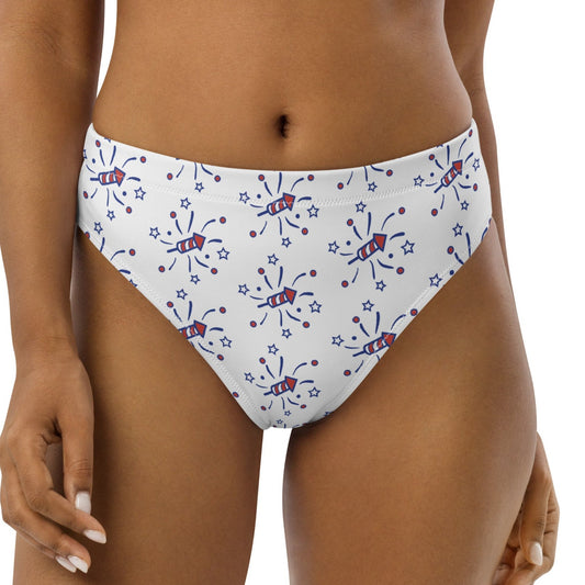 Firecracker Recycled High-Waist Bikini Bottom