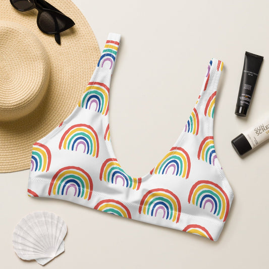 Rainbow Recycled Padded Bikini Top