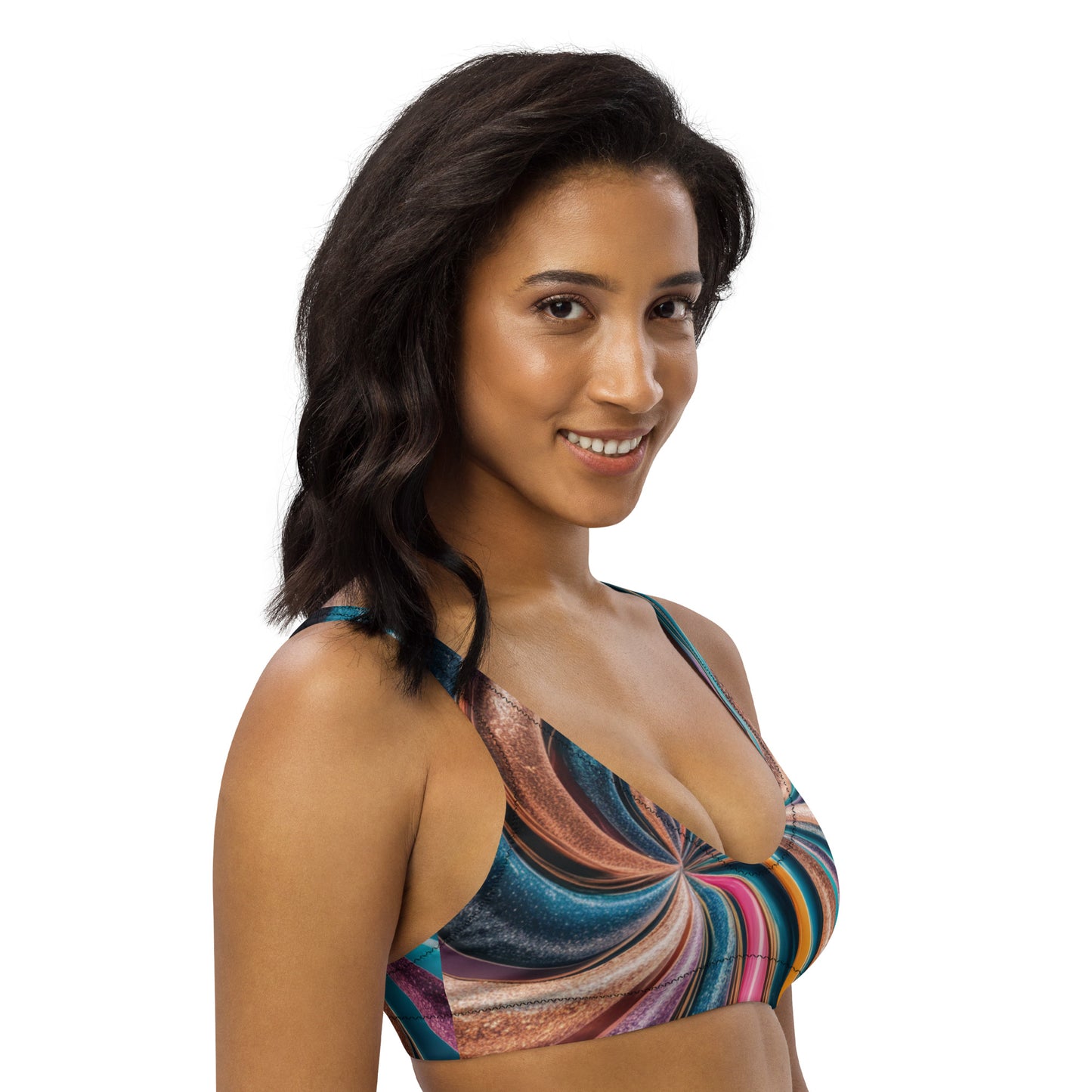 Abstract Recycled Padded Bikini Top