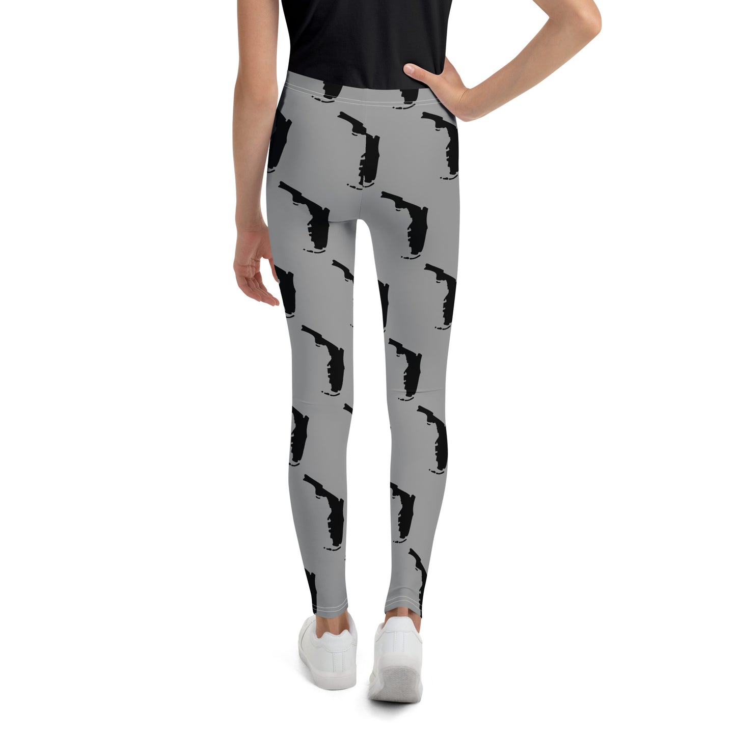 Florida All-Over Print Youth Leggings - Gray