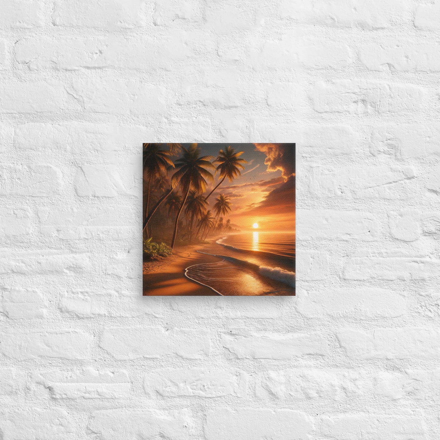 Beach at Sunset Canvas Print