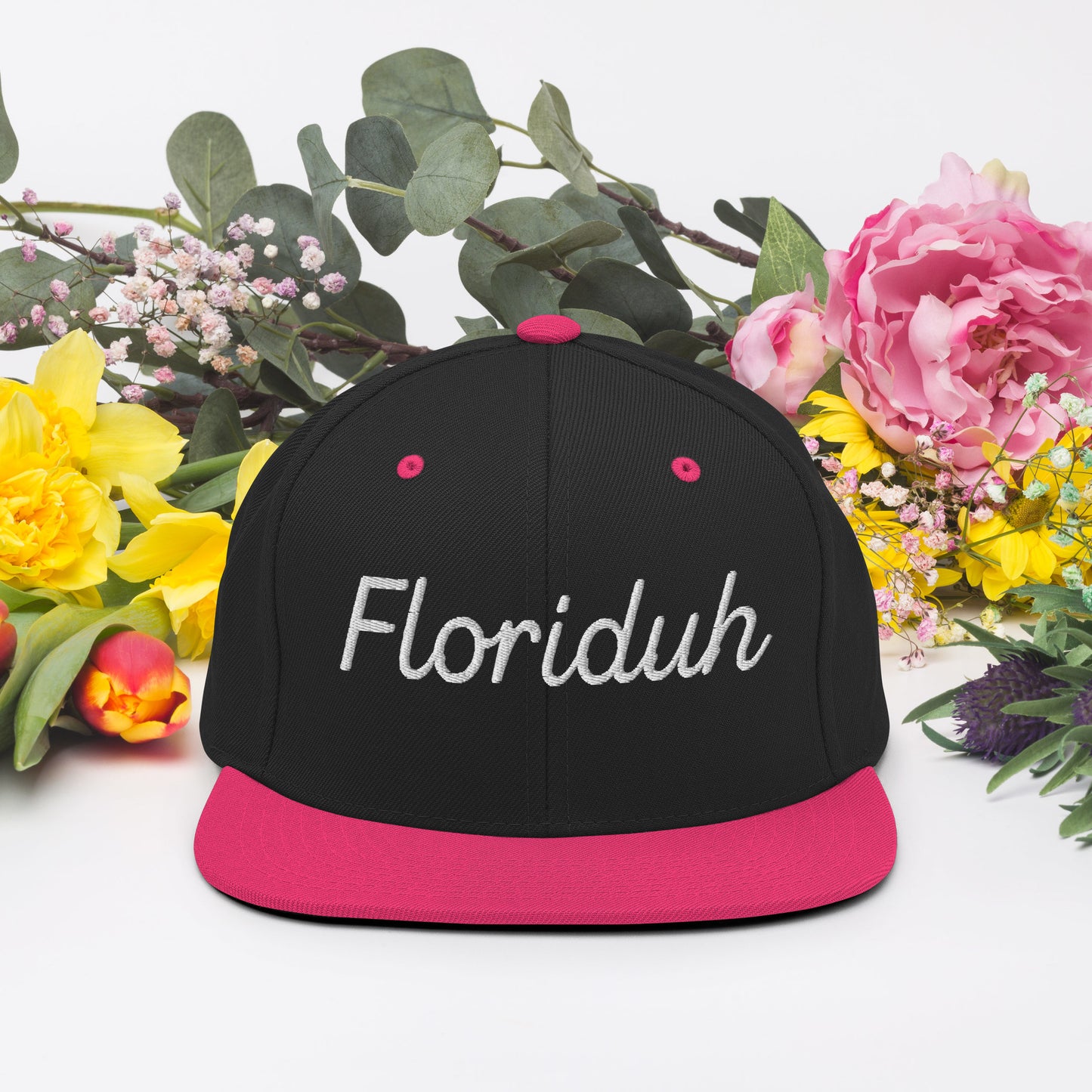 Floriduh Embroidered Snapback Hat