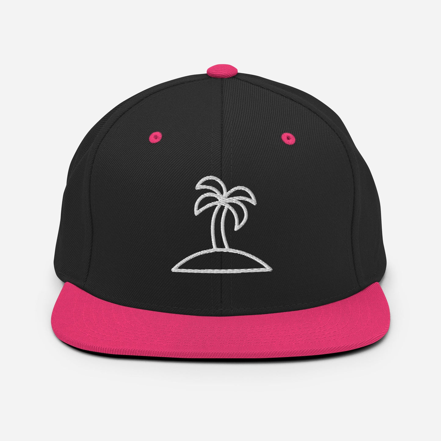 Palm Tree Embroidered Snapback Hat