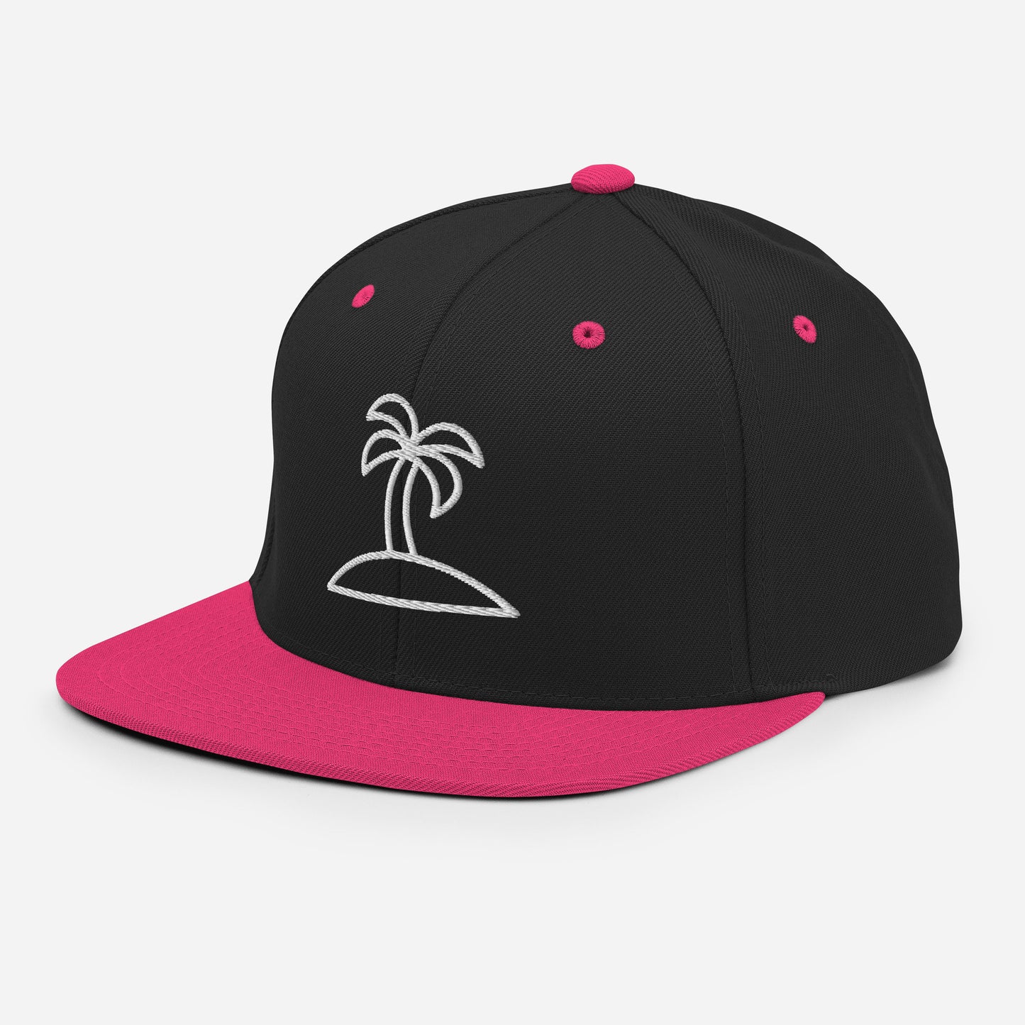 Palm Tree Embroidered Snapback Hat