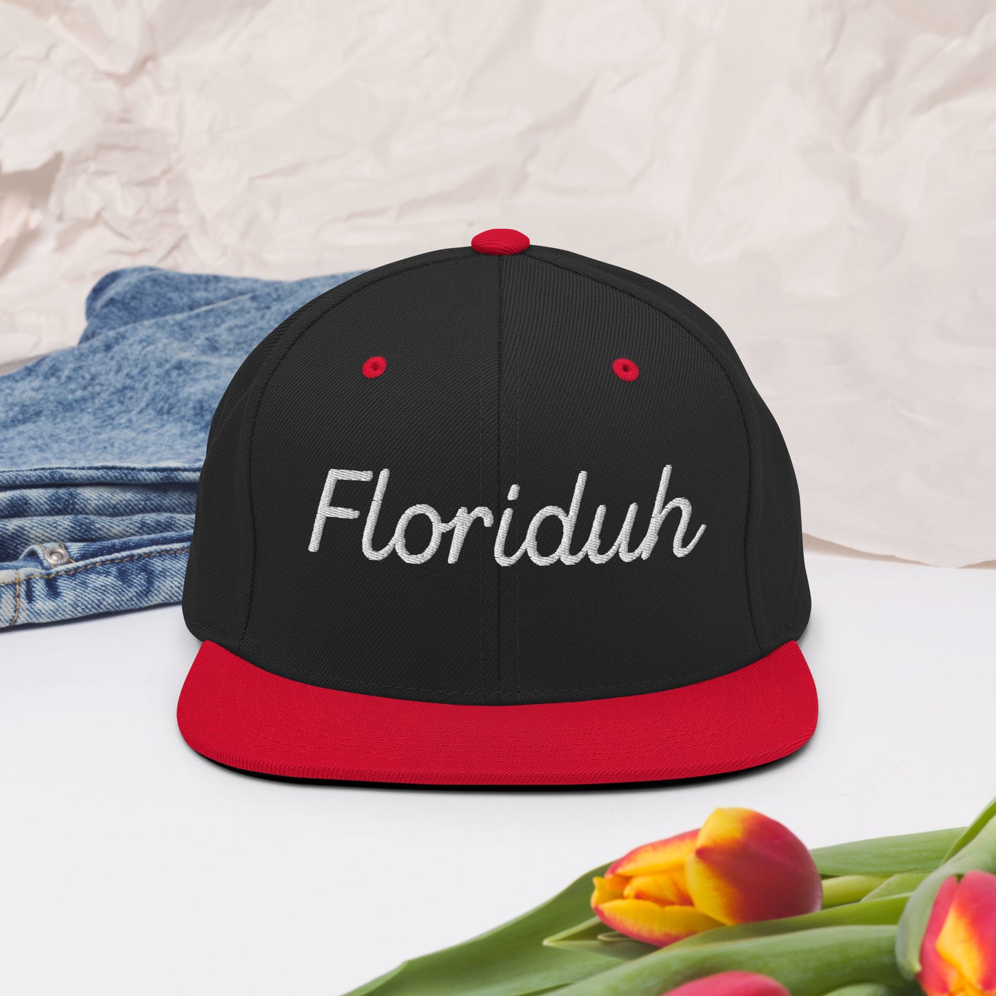 Floriduh Embroidered Snapback Hat