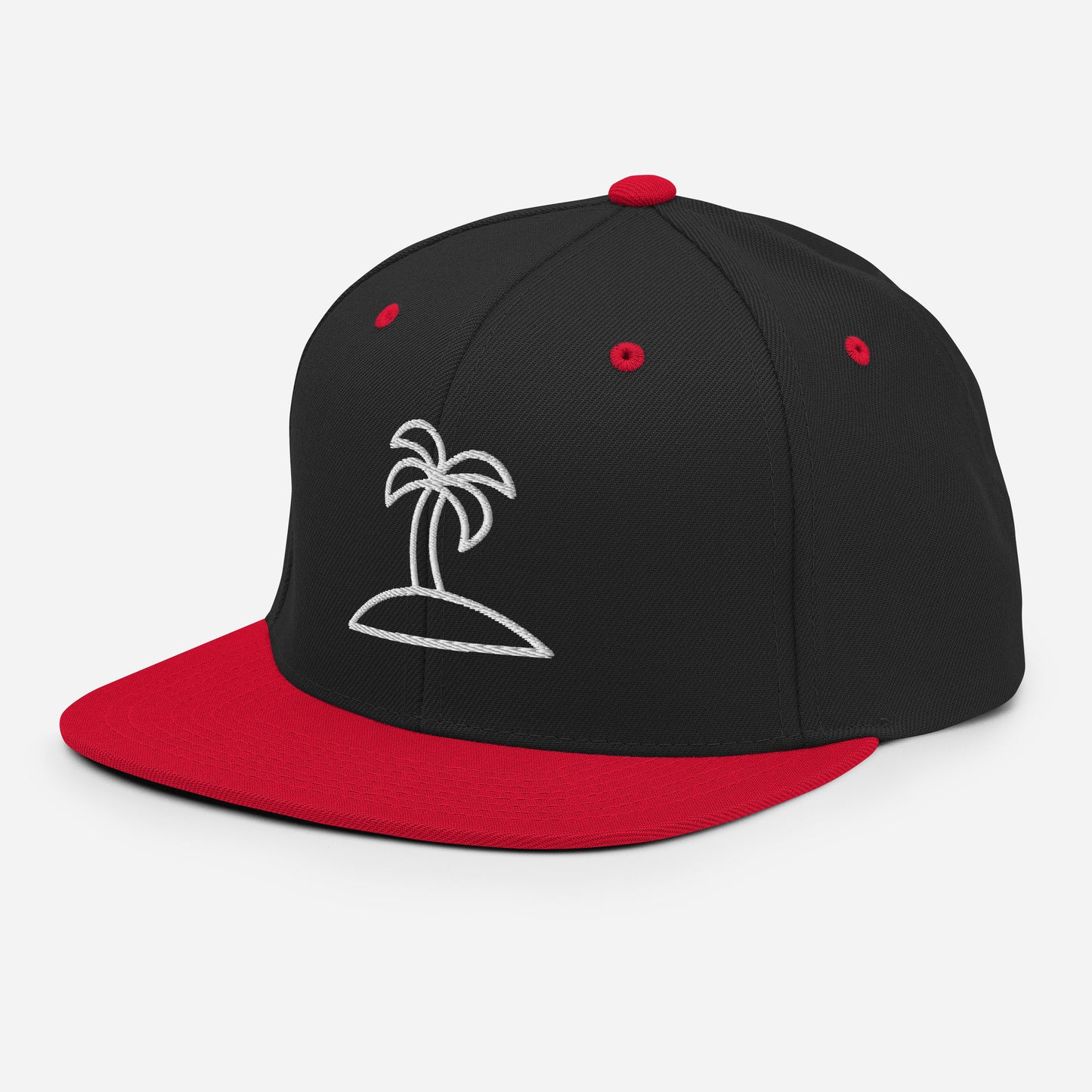 Palm Tree Embroidered Snapback Hat