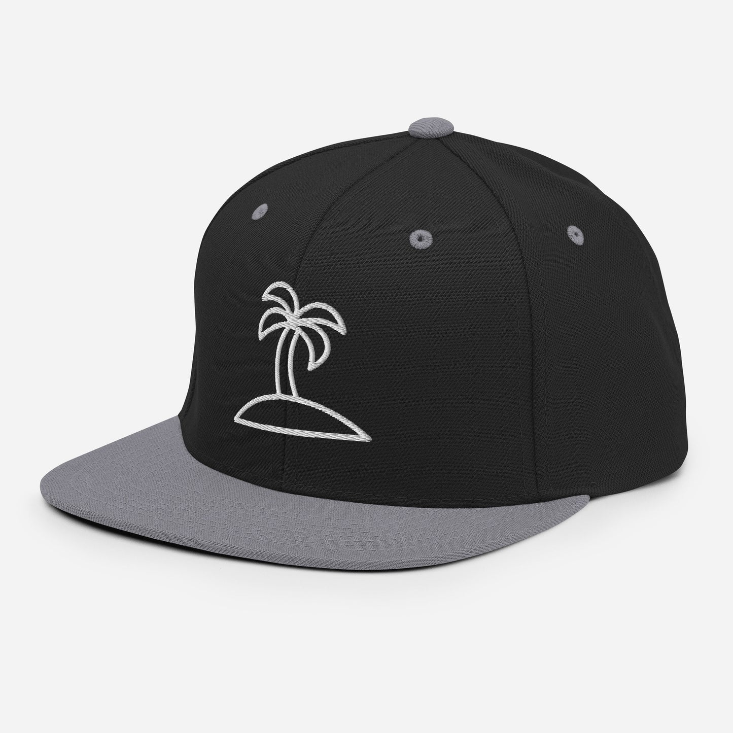 Palm Tree Embroidered Snapback Hat