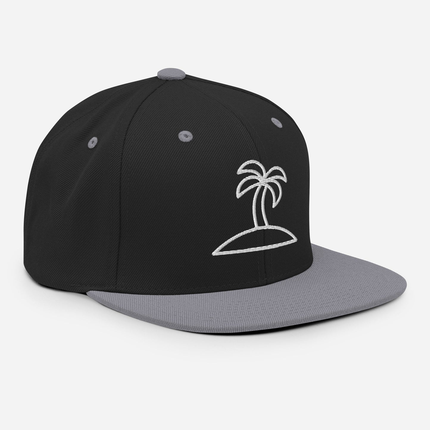 Palm Tree Embroidered Snapback Hat