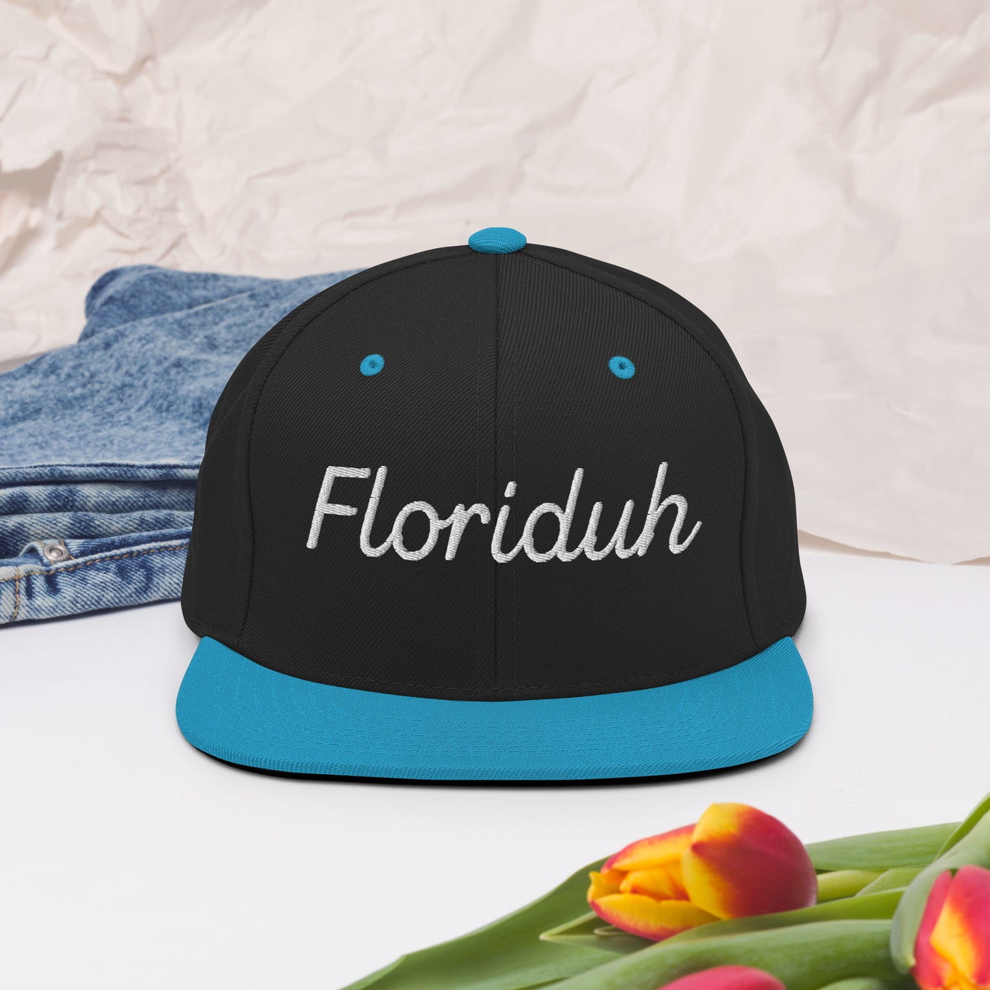 Floriduh Embroidered Snapback Hat