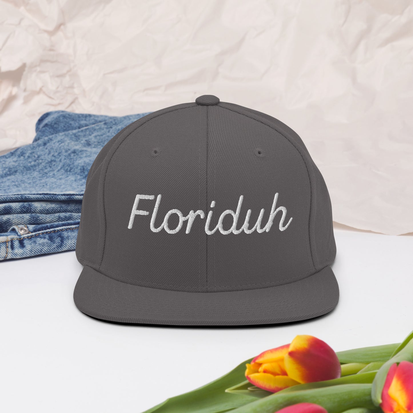 Floriduh Embroidered Snapback Hat