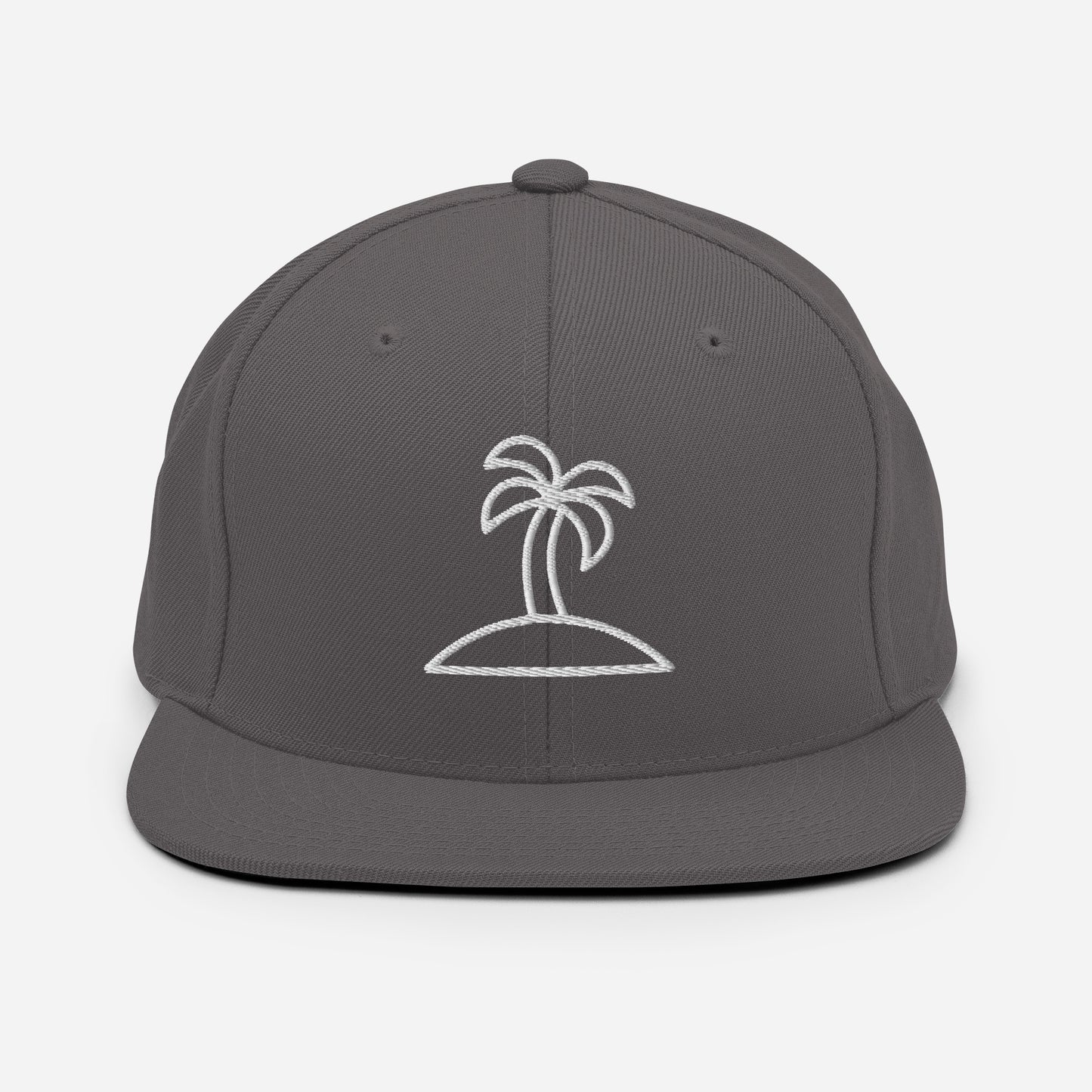 Palm Tree Embroidered Snapback Hat