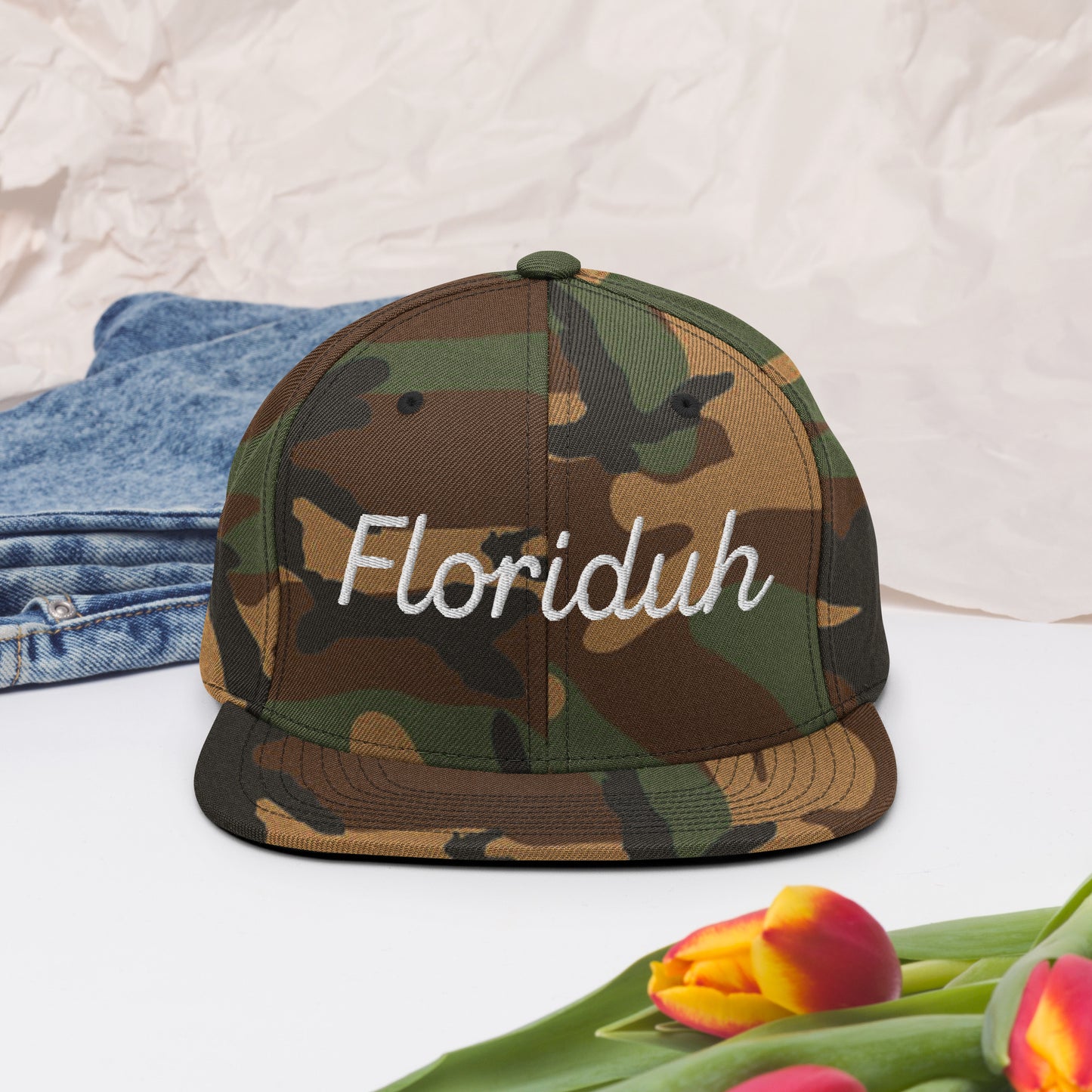 Floriduh Embroidered Snapback Hat