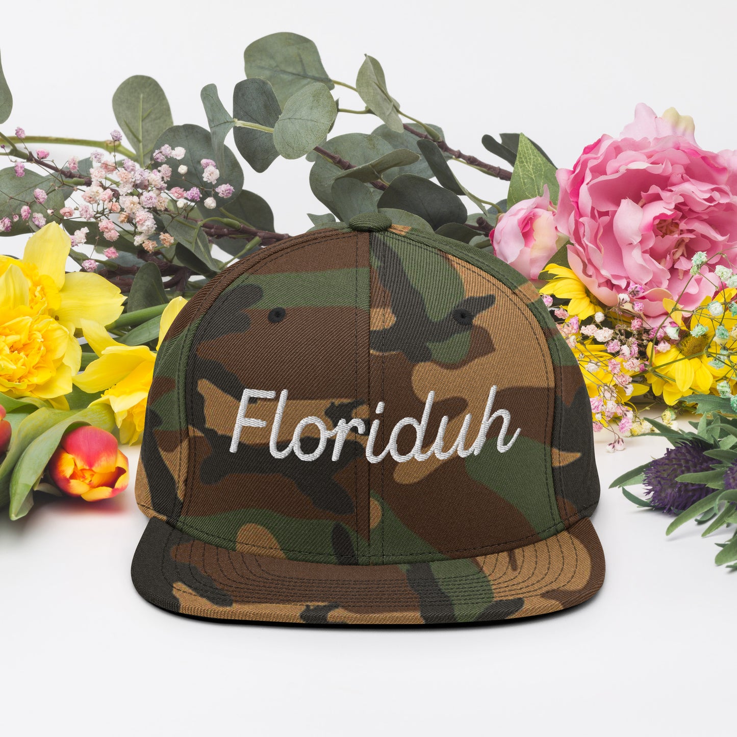 Floriduh Embroidered Snapback Hat