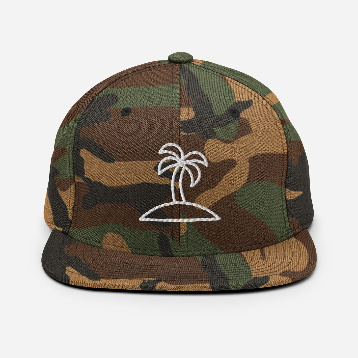 Palm Tree Embroidered Snapback Hat