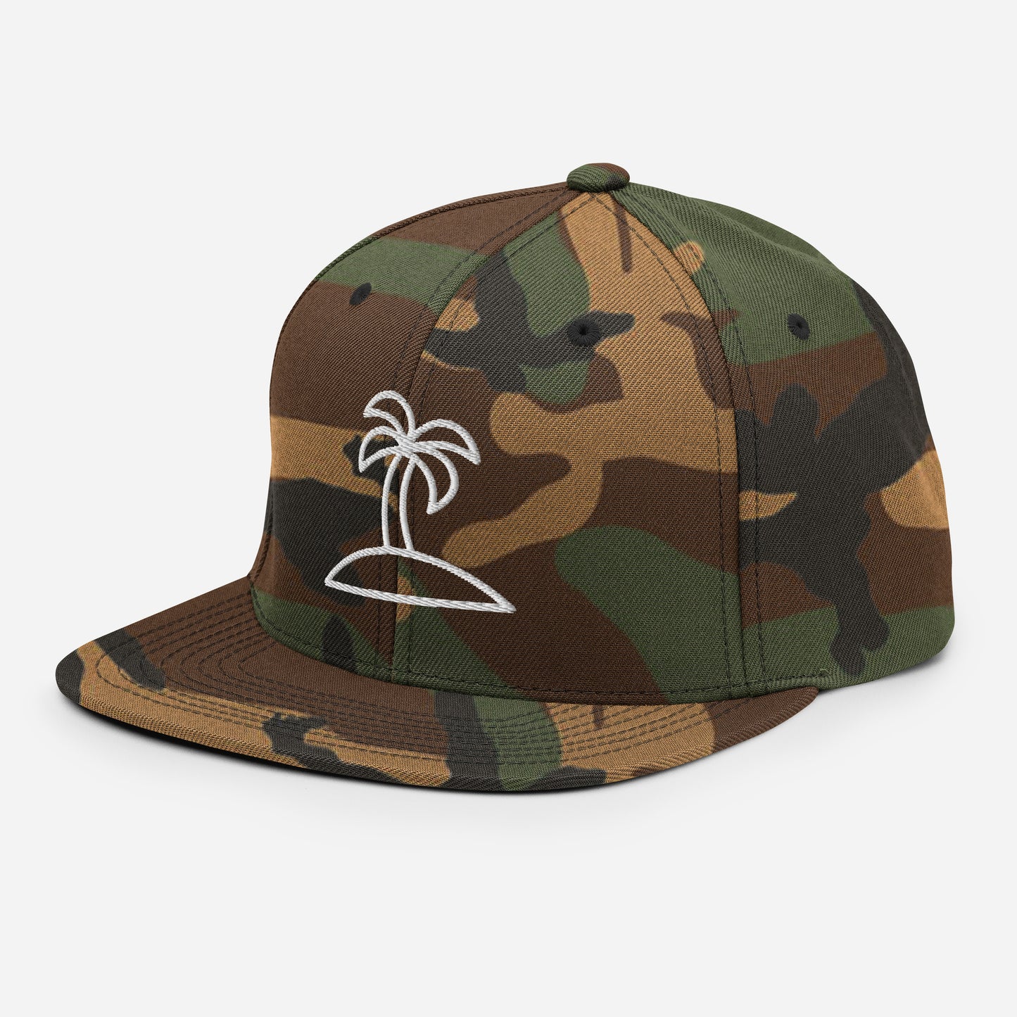 Palm Tree Embroidered Snapback Hat