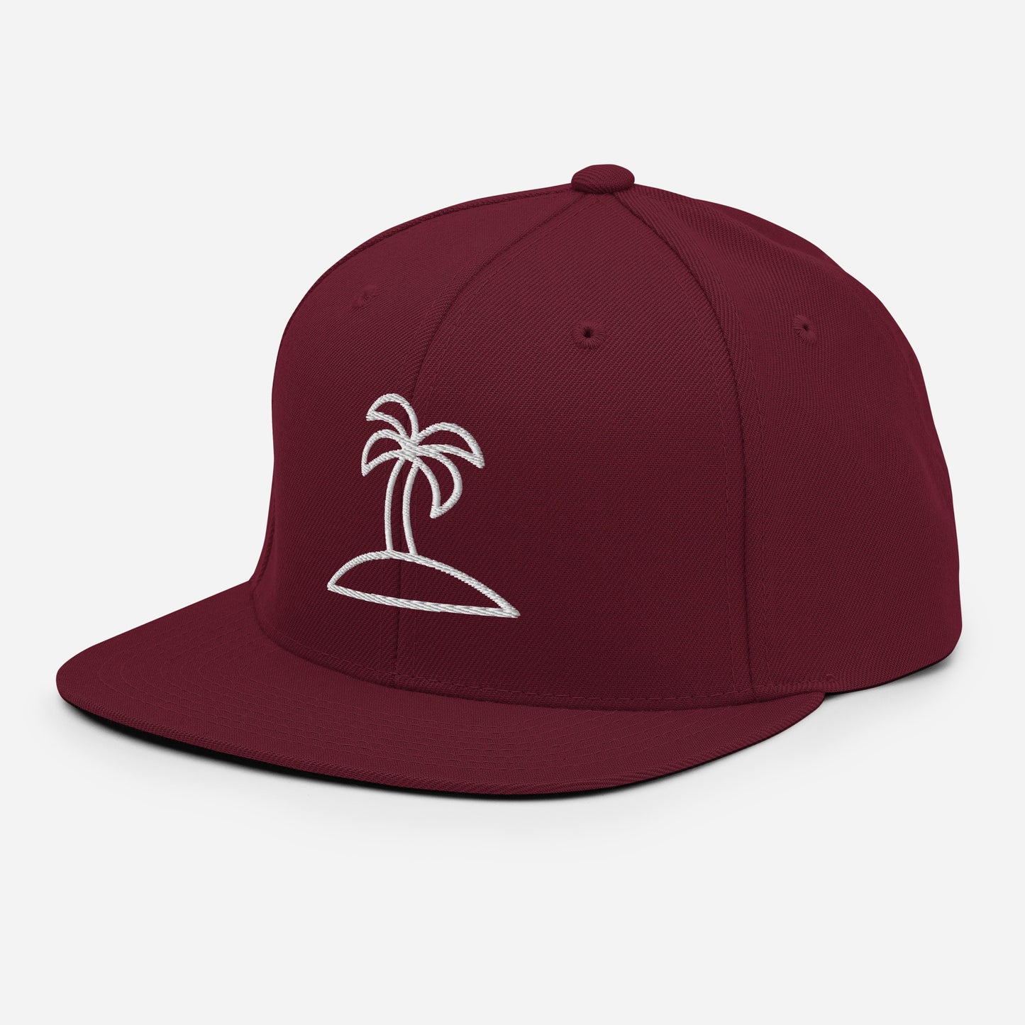 Palm Tree Embroidered Snapback Hat