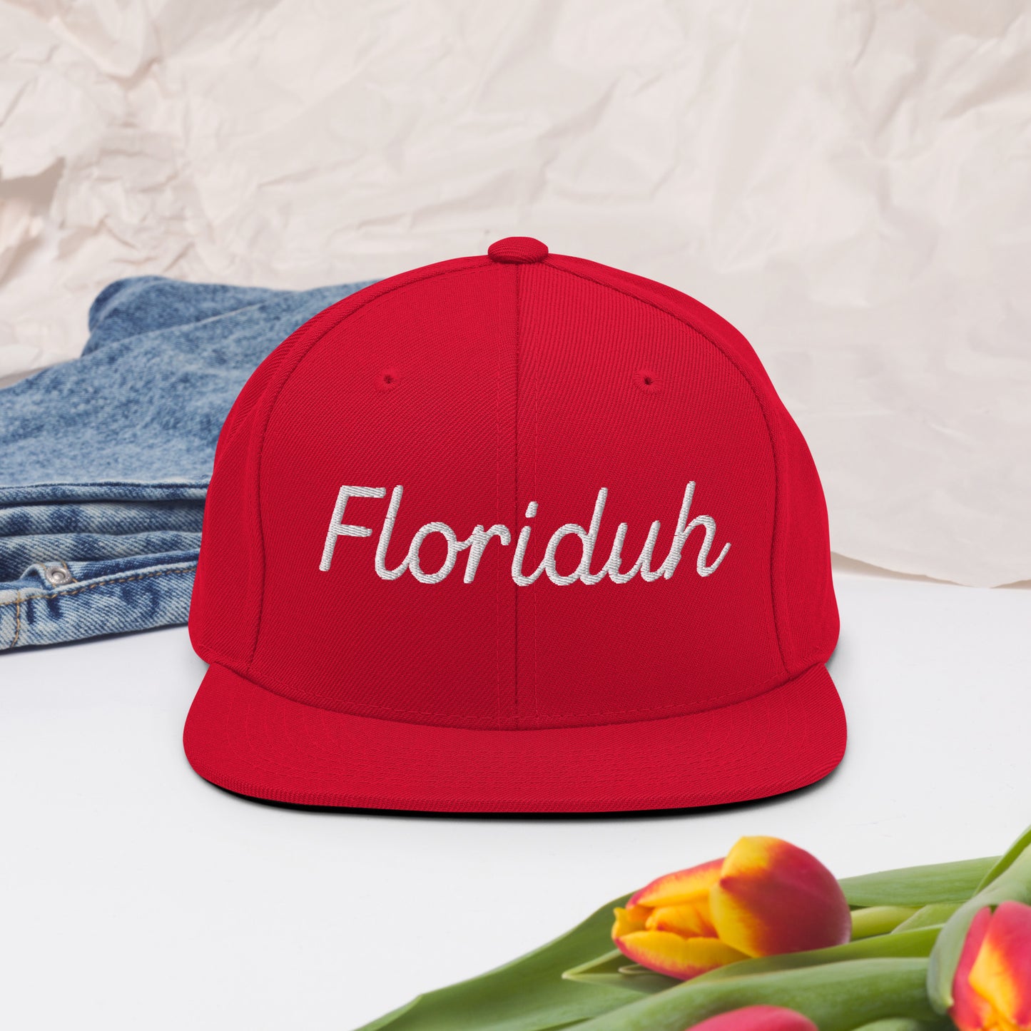 Floriduh Embroidered Snapback Hat