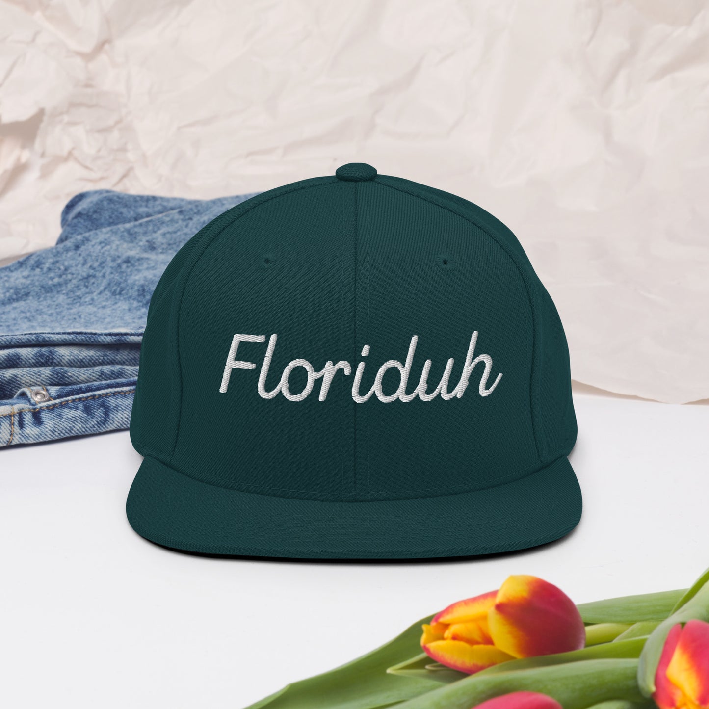 Floriduh Embroidered Snapback Hat