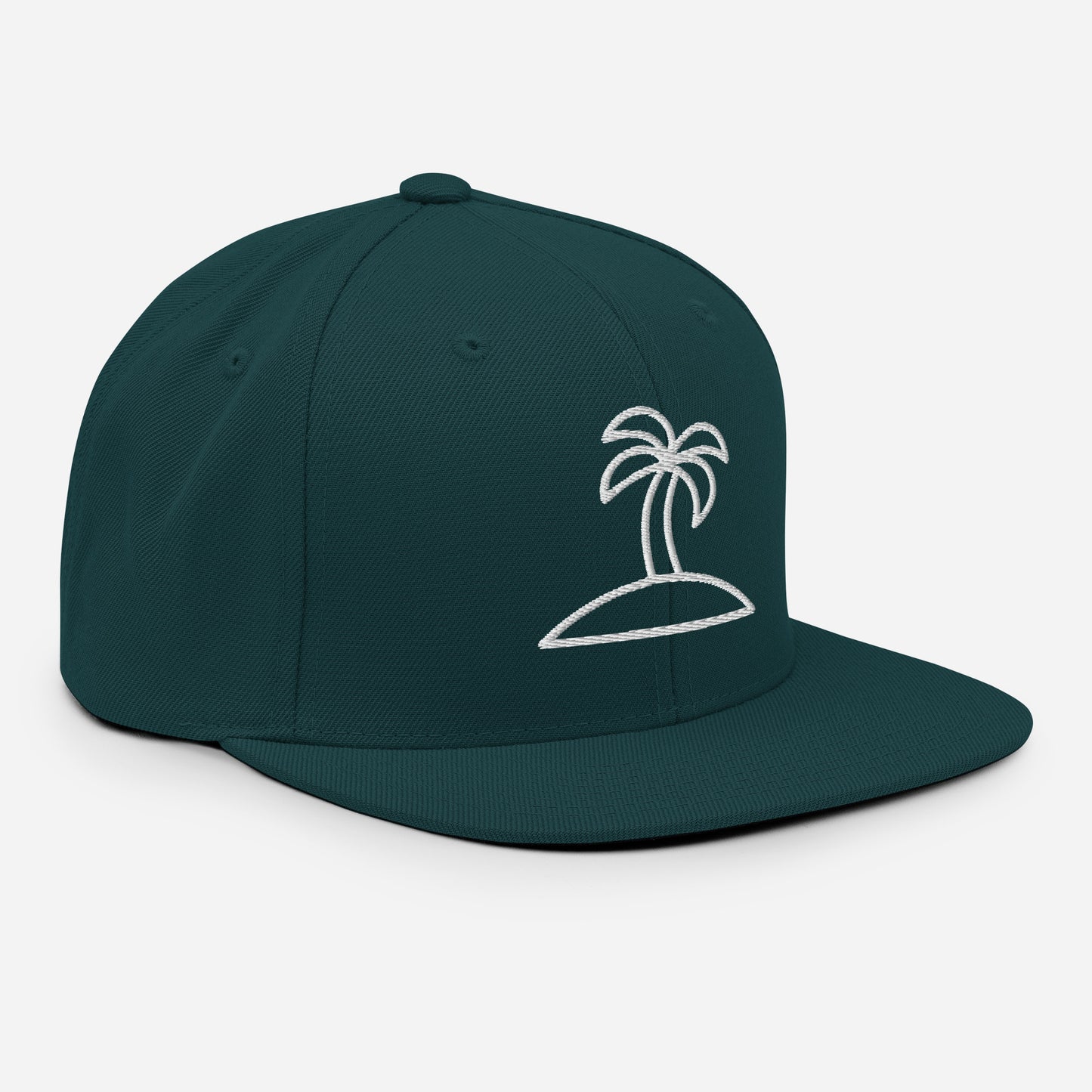 Palm Tree Embroidered Snapback Hat