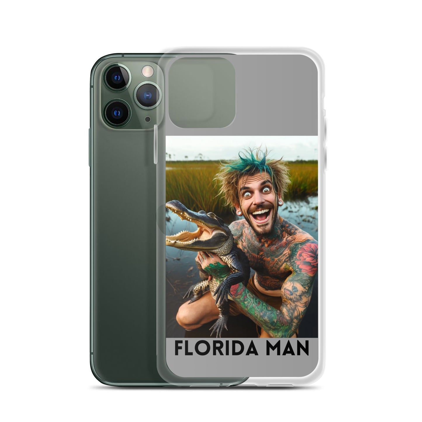 Florida Man Holding Gator Case for iPhone®