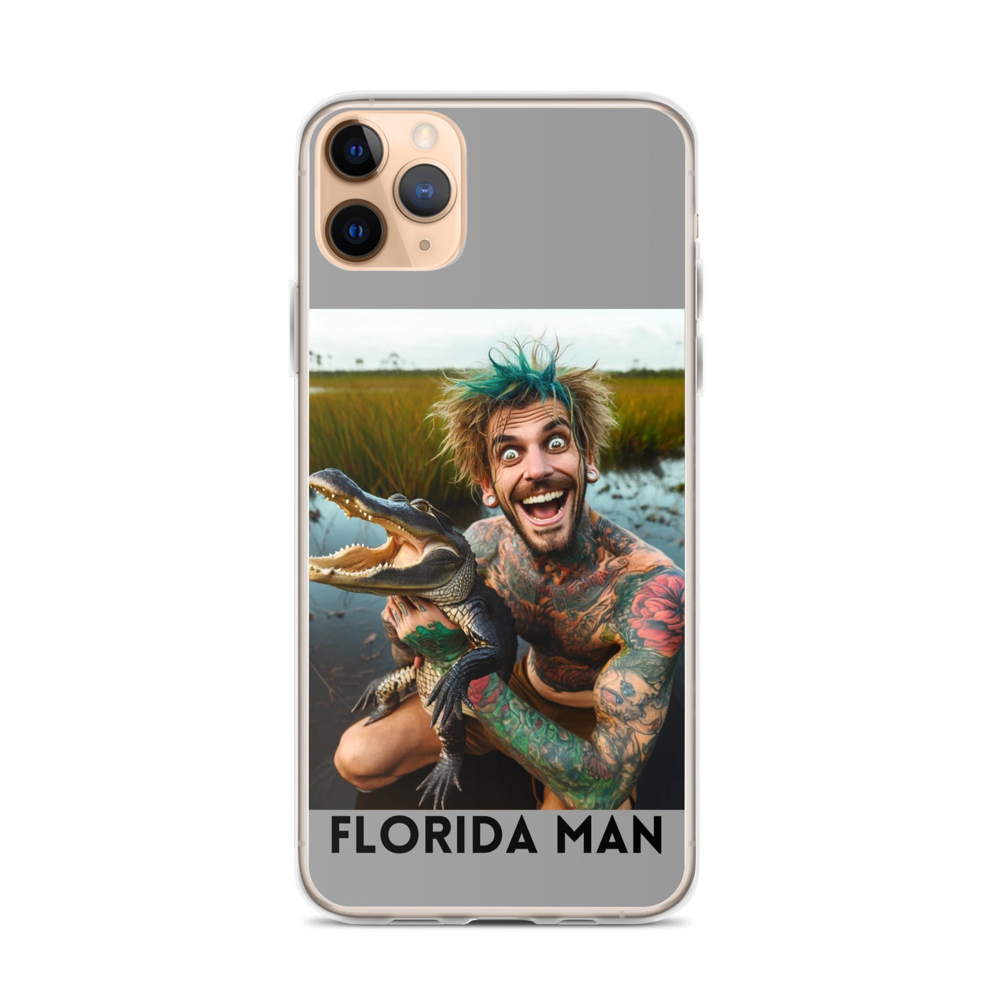 Florida Man Holding Gator Case for iPhone®