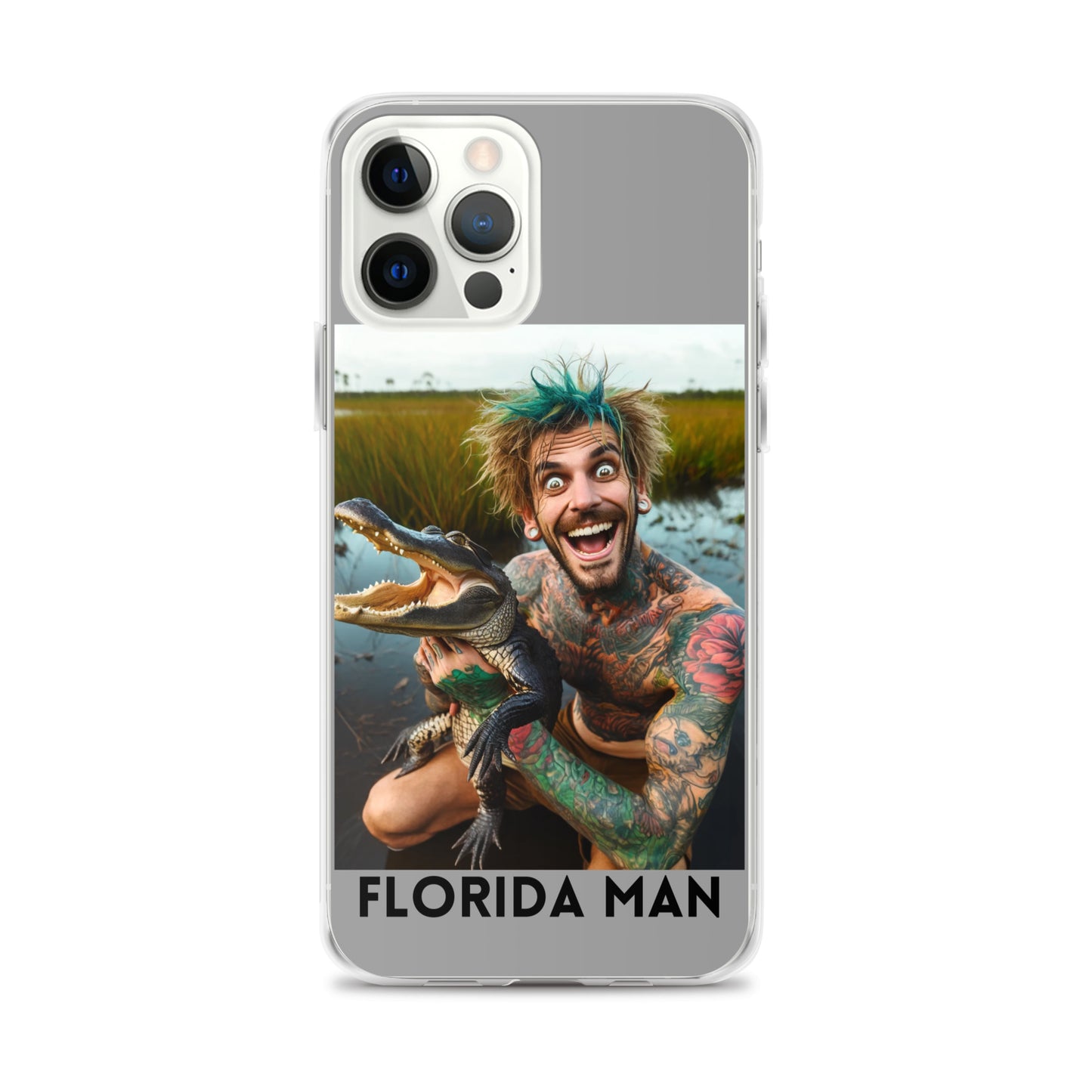 Florida Man Holding Gator Case for iPhone®