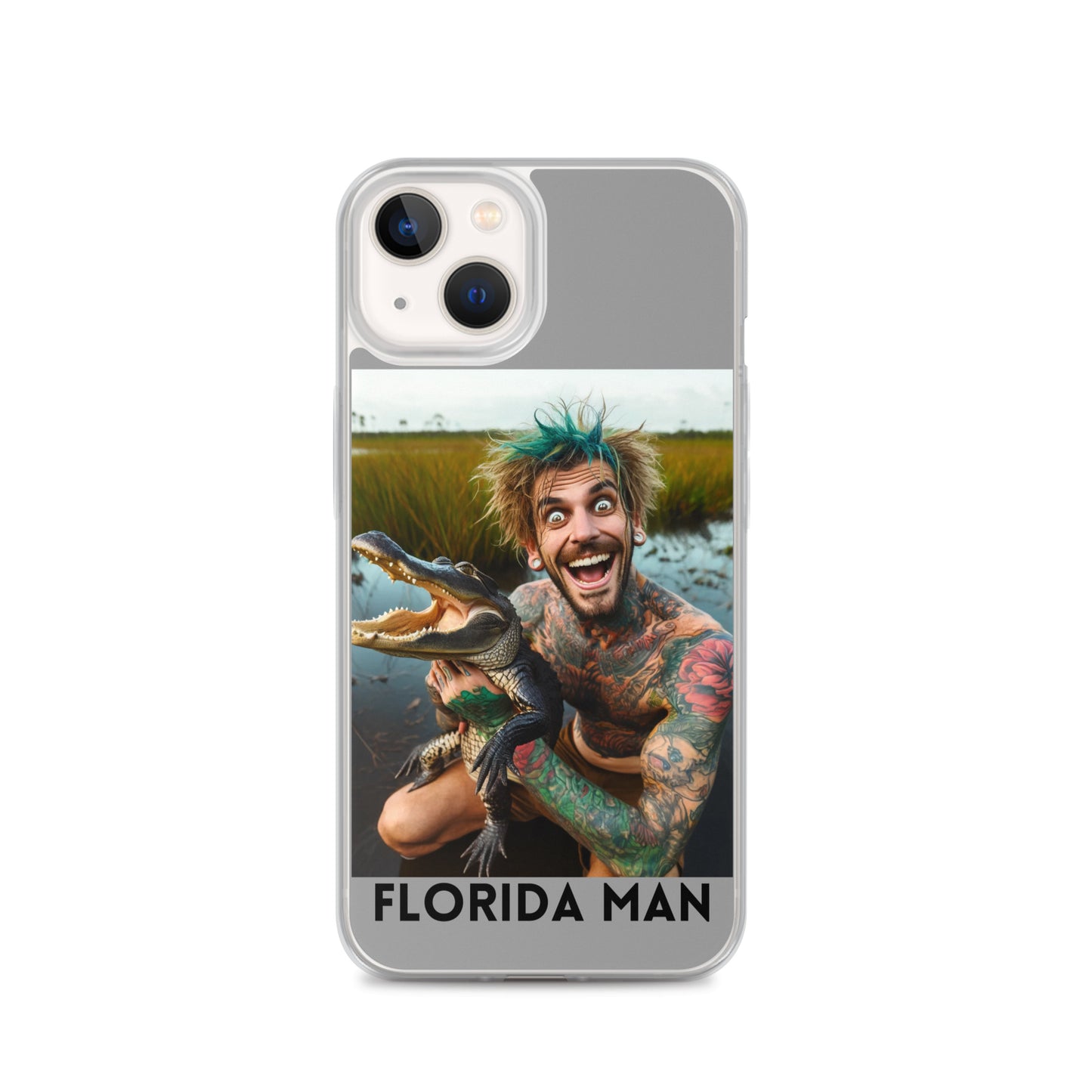 Florida Man Holding Gator Case for iPhone®