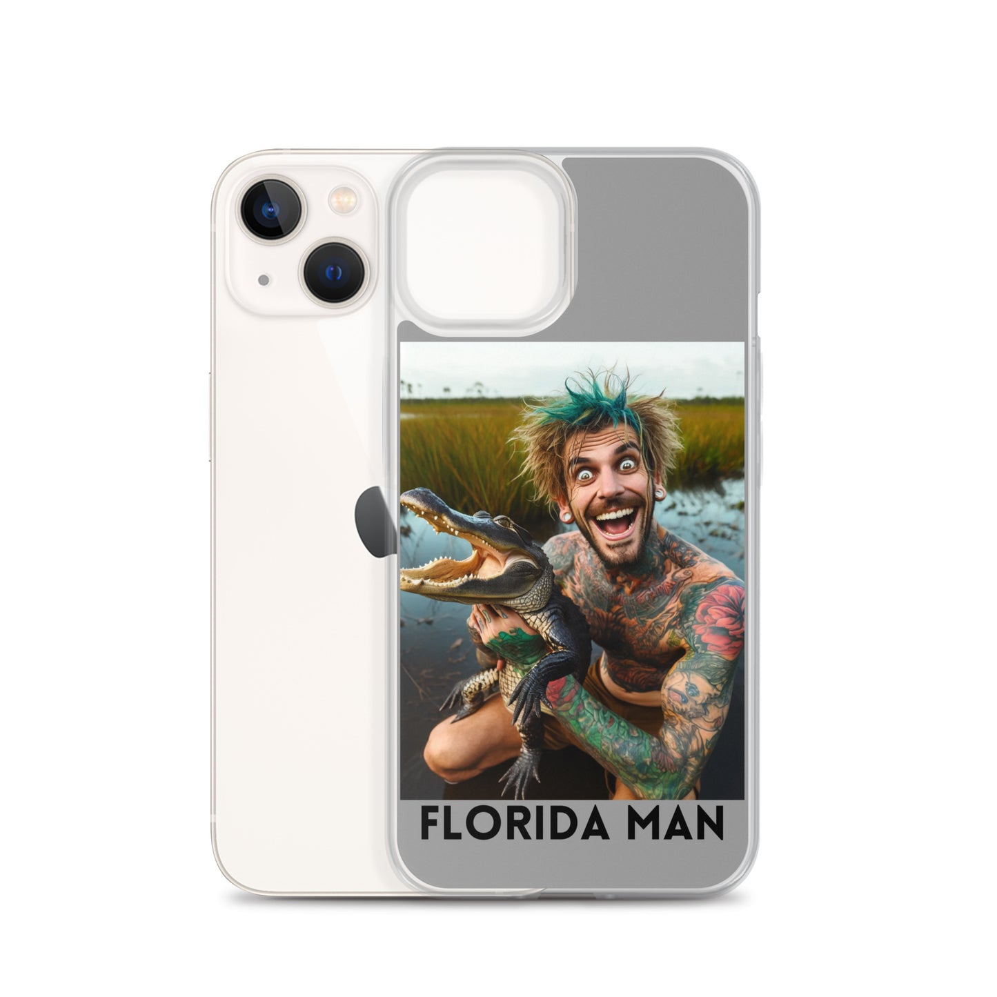 Florida Man Holding Gator Case for iPhone®