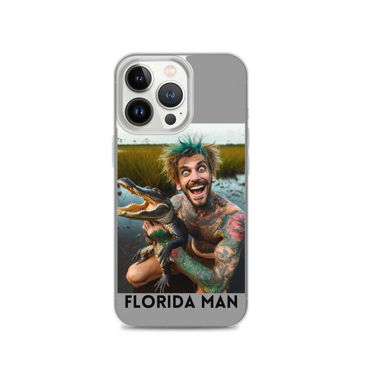 Florida Man Holding Gator Case for iPhone®