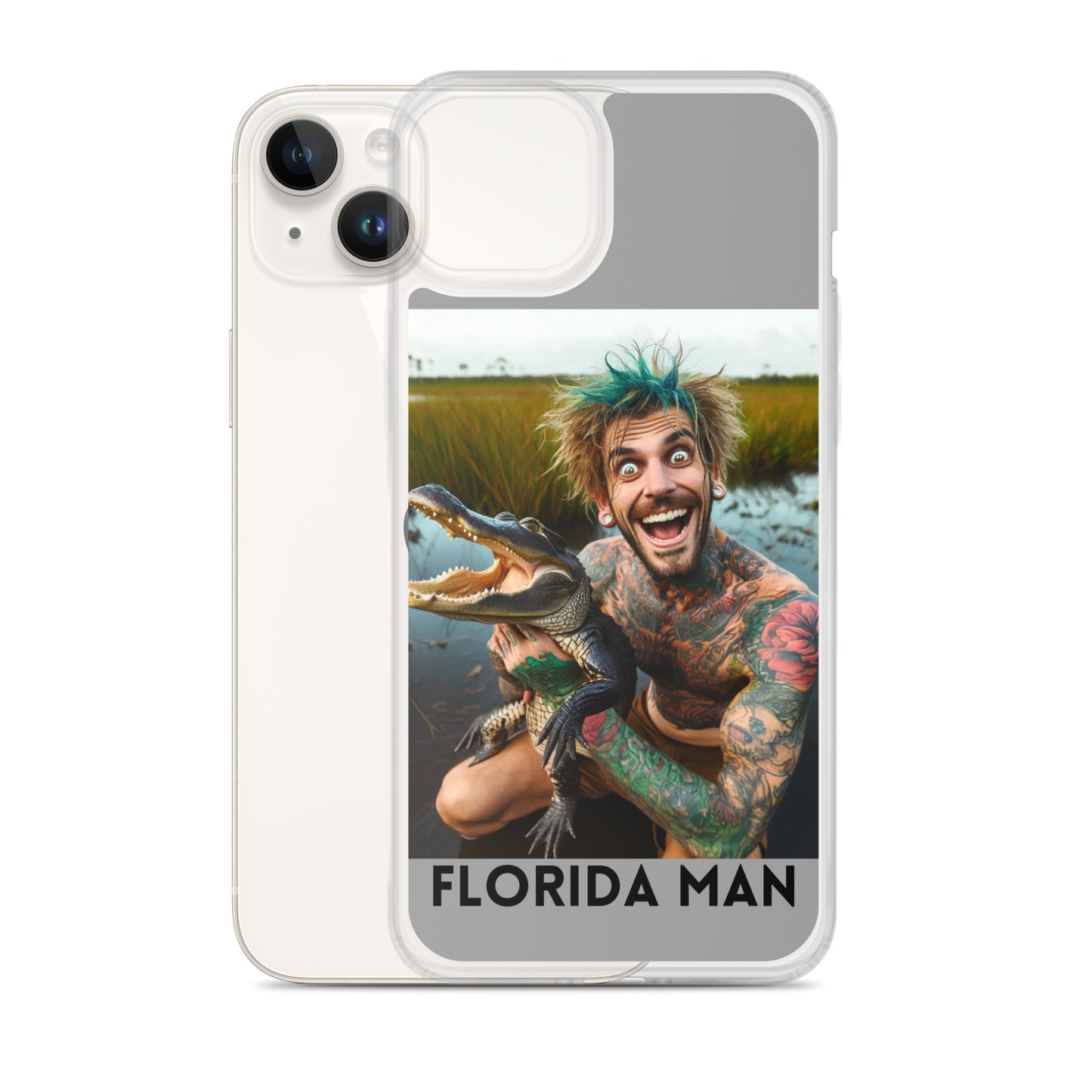 Florida Man Holding Gator Case for iPhone®