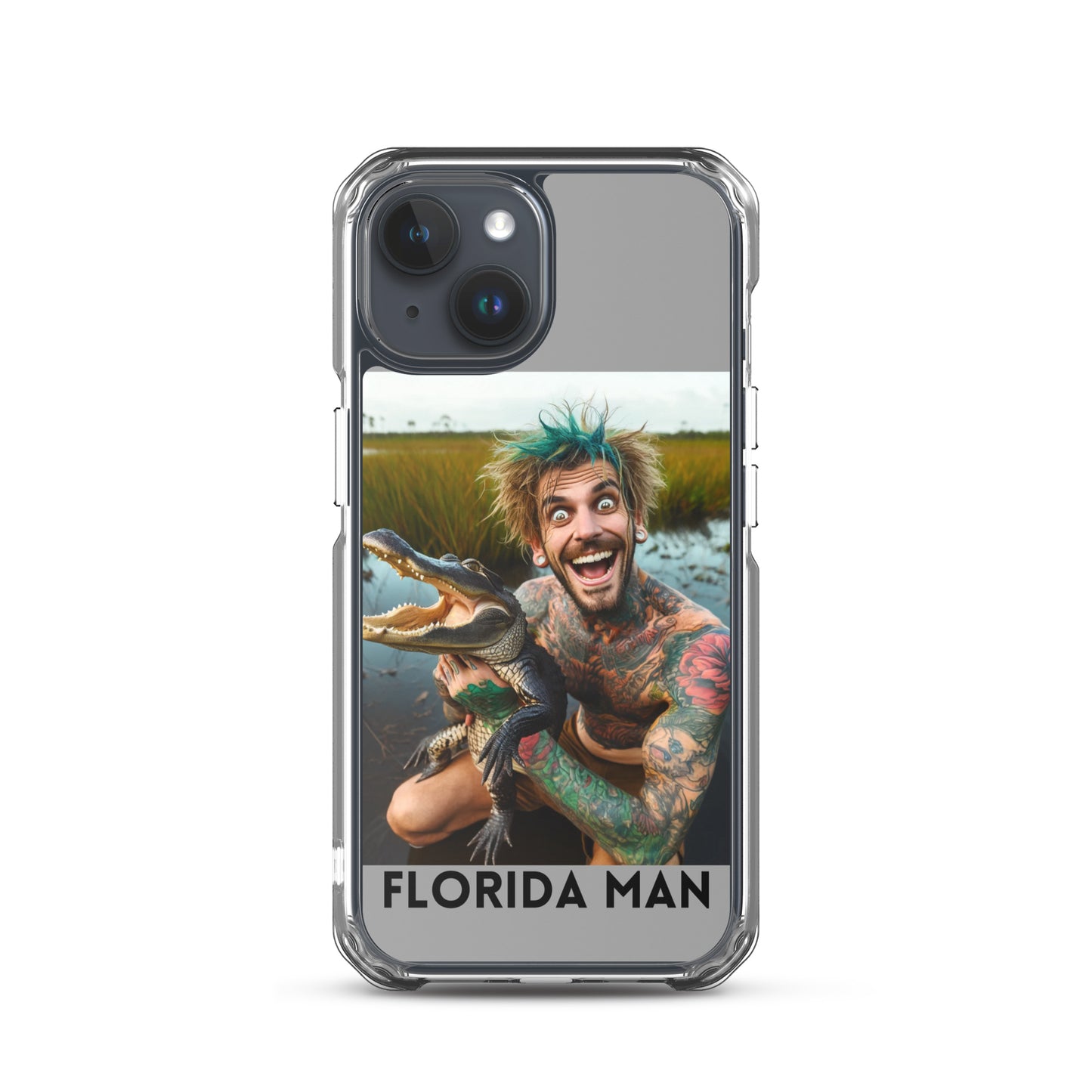 Florida Man Holding Gator Case for iPhone®