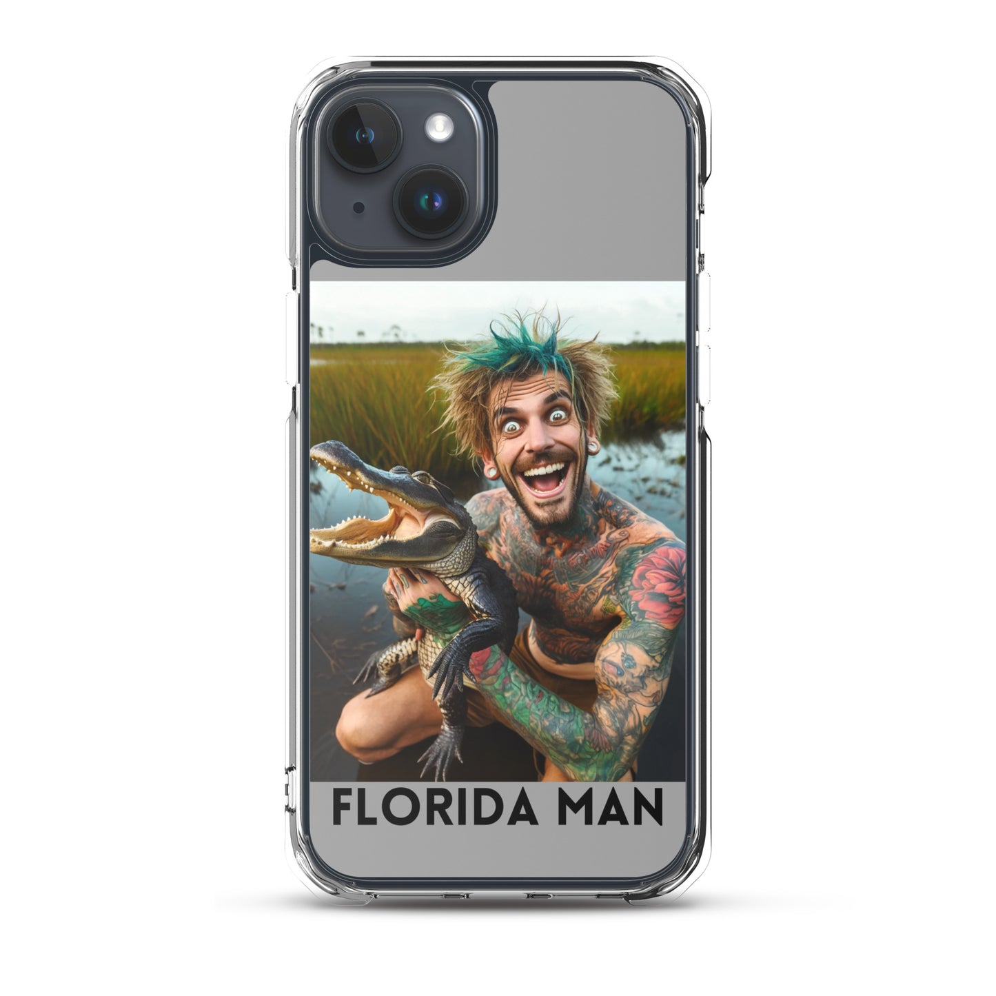 Florida Man Holding Gator Case for iPhone®