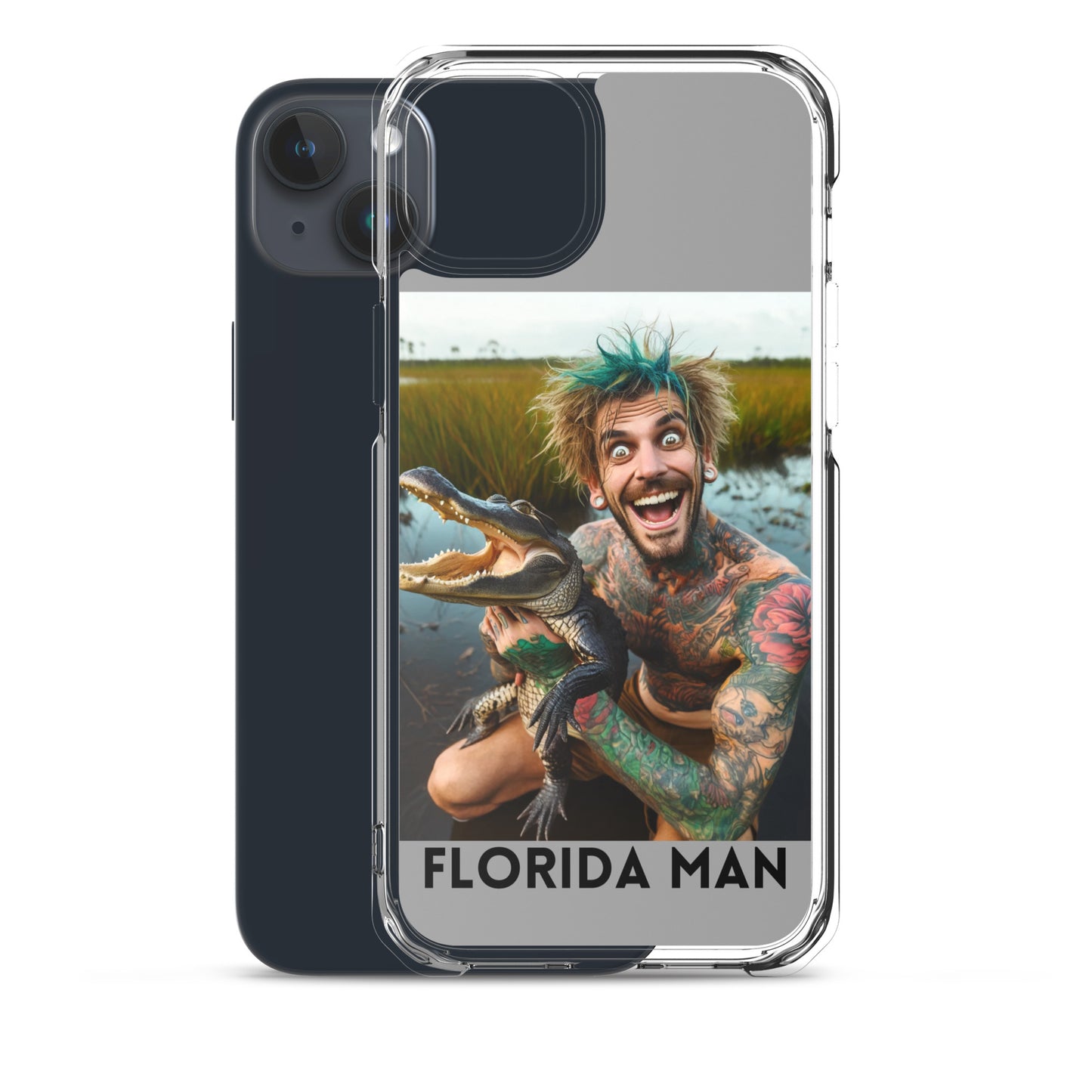 Florida Man Holding Gator Case for iPhone®