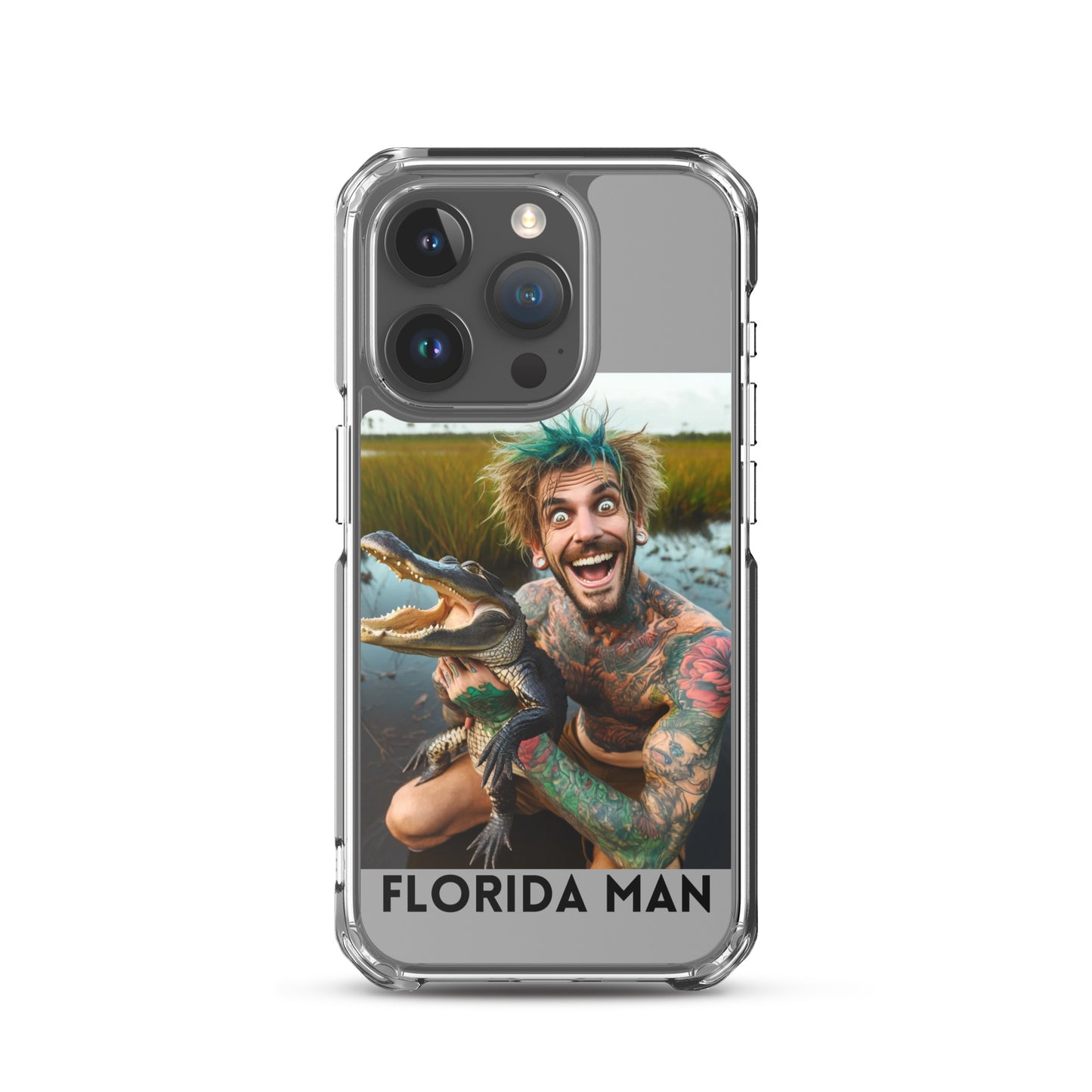 Florida Man Holding Gator Case for iPhone®