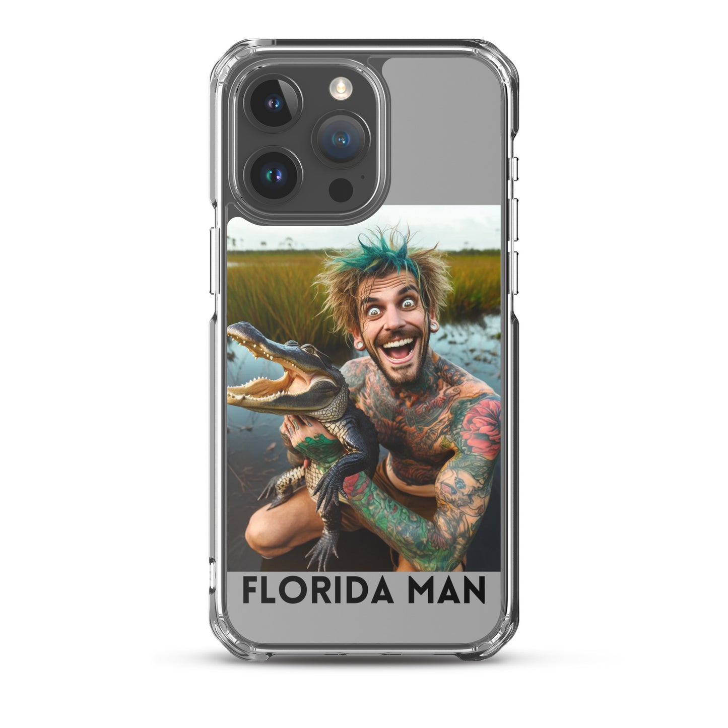 Florida Man Holding Gator Case for iPhone®