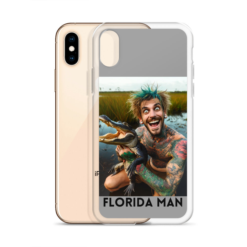 Florida Man Holding Gator Case for iPhone®