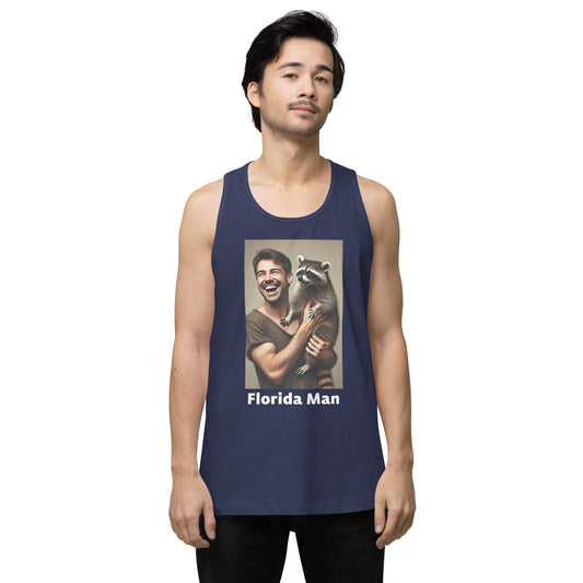 Florida Man Holding Raccoon 2 Men's Tank Top